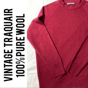Traquair Pure Wool Crew Neck Sweater Vintage